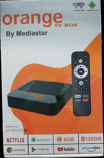 Orange box with MediaStar | 8GB-128GB 12