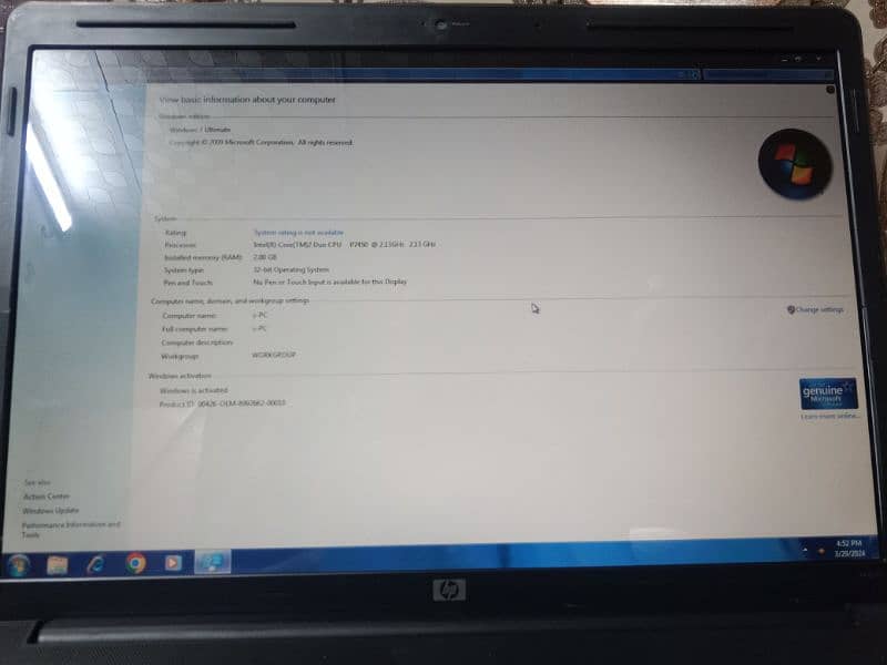 15 INCH HP LAPTOP GOOD CONDITION ALL OKAY 0