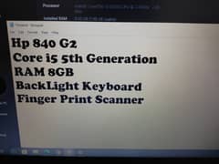 HP 840 G2 core i5 5th generation