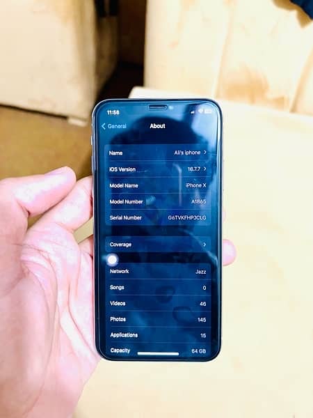 iPhone X 64Gb PTA approved up for sale 3