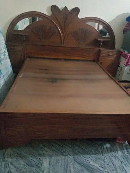 double bed with matress and dressing 1