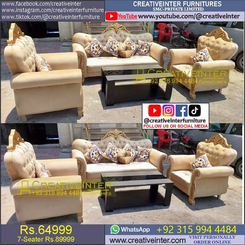 Sofa Set Chair Table Office Desk Meeting Table Five Seater Single Home 3