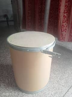 Hard cardboard drum for stored items of any kind