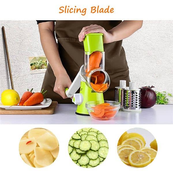 Manual Vegetable Cutter Slicer Multifunctional Round Slicer Gadget 7