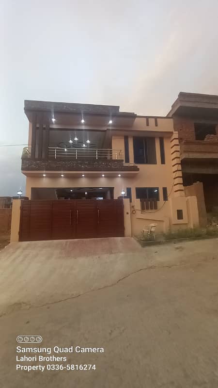 Brand New Latest Design 6 Marla One and Half Story House for Sale in Airport Housing Society Near Gulzare Quid and Express Highway 1