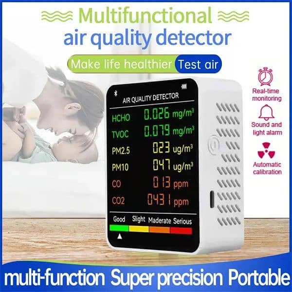 6 In 1 Air Quality Monitor Air Purifier Multifunctional Automatic 4