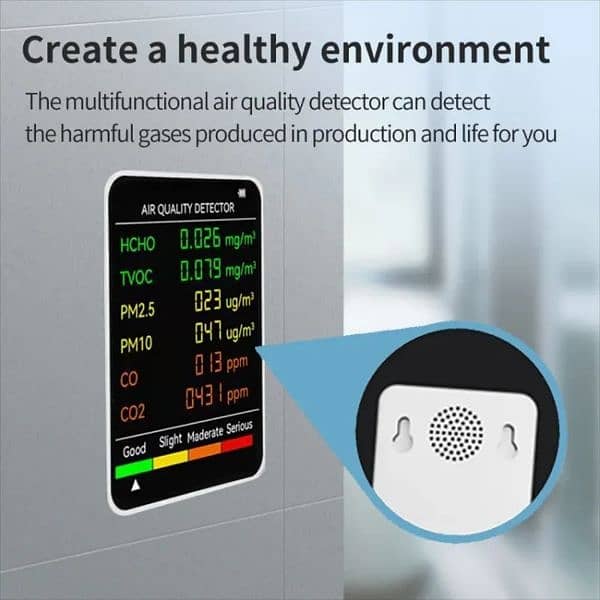 6 In 1 Air Quality Monitor Air Purifier Multifunctional Automatic 11