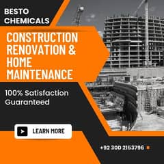 Construction and renovation services of homes and offices in karachi