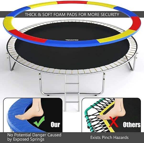 Imported Trampoline 12 Feet with Safety Net for Kids & Adults 6