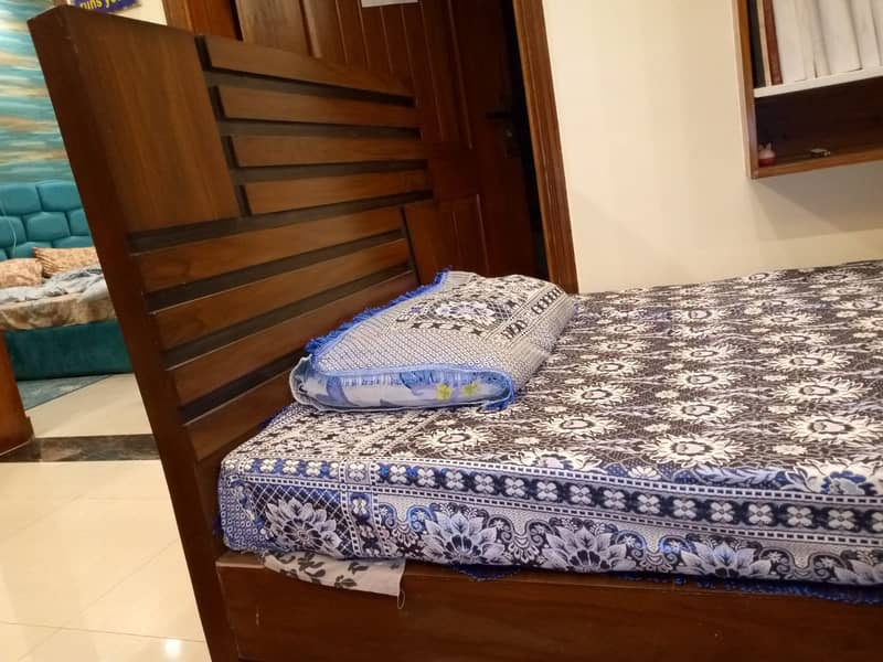 Wooden Single Bed+Single Molty Ortho Mattress for Sale 1