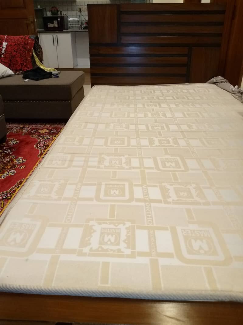 Wooden Single Bed+Single Molty Ortho Mattress for Sale 5