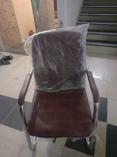 02 brown Chairs 01 black chair available good condition no repair