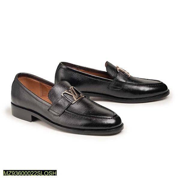 SLO~Men's Dorval Black Leather Formal Shoes 1