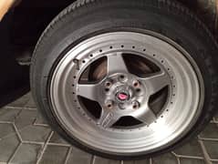 Rims and tyres for sale multi pcd  size 15 8.5JJ tyres size 185/55R15