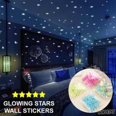 Glow In The Dark 100 Stars Wall Decals 0