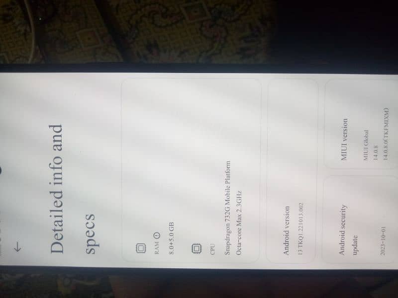 Xiaomi redmi note 10 pro 8gb+5gb Ram
128gb 9