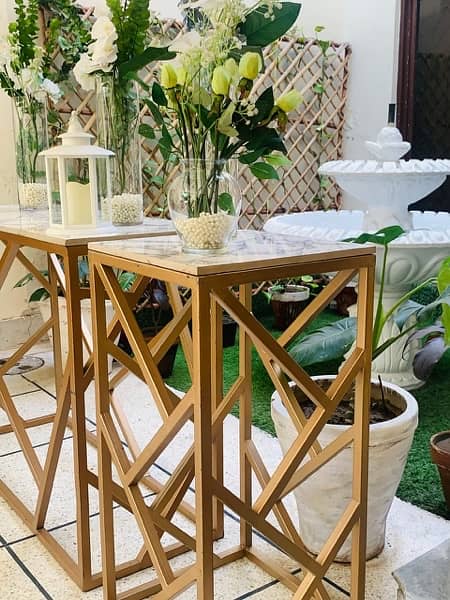 Iron Console Table Golden for house & weddings 1