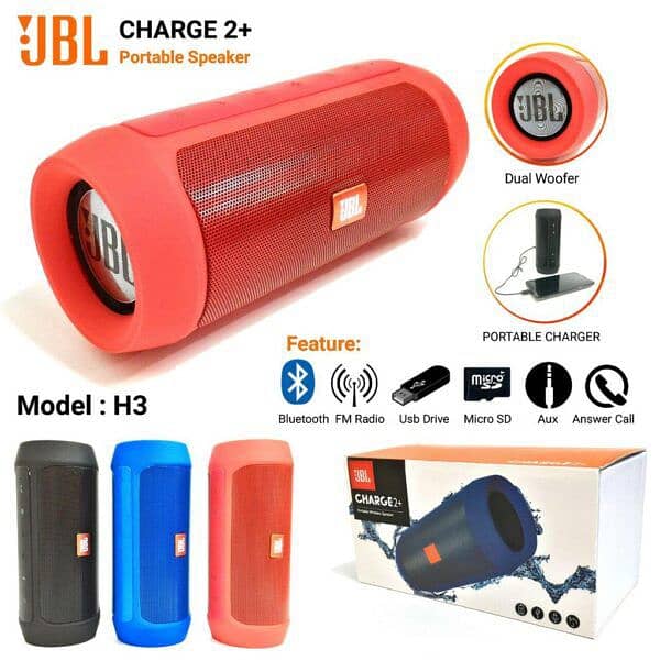 JBL charge 2 + party speaker rechargeable speaker Bluetooth speaker 4