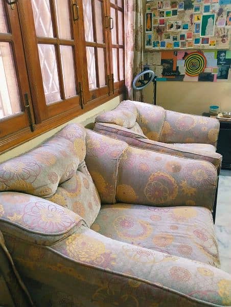 2 sofa chairs single sitter each good condition 0