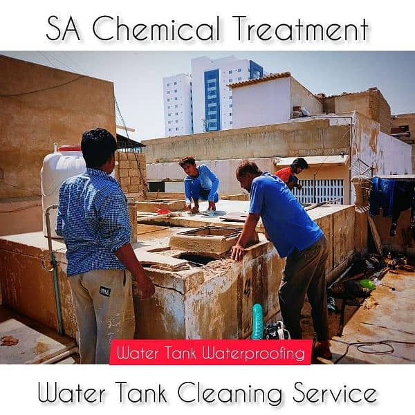Water tank cleaning services in karachi / leakage seapage of tank 9