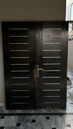 wooden main double door 0