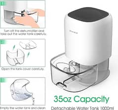 Mini Electric Dehumidifier – Ultra Quiet (DH-CS01) White used Peltier