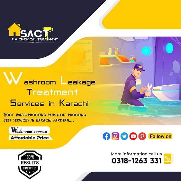 Roof Water & Heat proofing service, Bathroom Leakage Control Solution 5