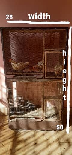Cage for sale with 4 hens