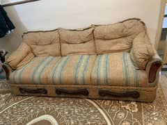3 seater sofa brown colour 0