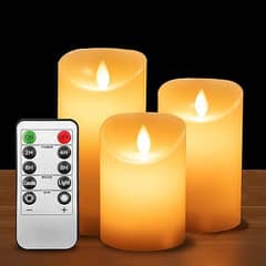 ILEEDear LED Candles Battery Candles Flickering 4" 5" 6" Real Wax with