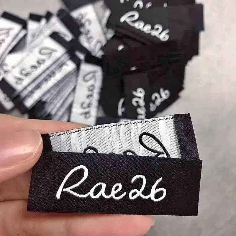 Woven labels woven tag hang tag fabric labels fabric logo 1