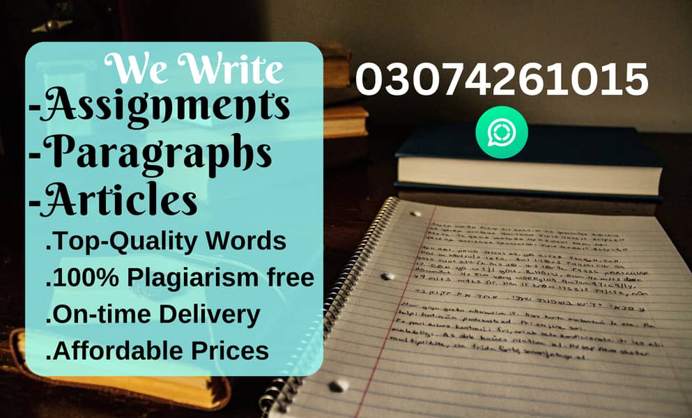 We Write Asignments, Paragraphs and Articles 0