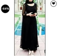 Black Chiffon Maxi for Party Wear And Eid