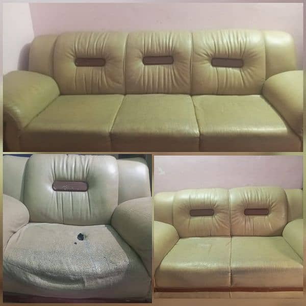 3 set sofa 1 piece minor damage colour same pic issue 0