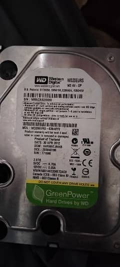 WD 2.0TB Hard Drive Green power