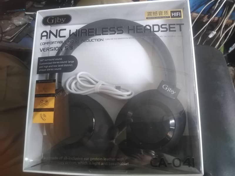 Headphone with noise cancellation and 360 surround sound by GJBY. 4