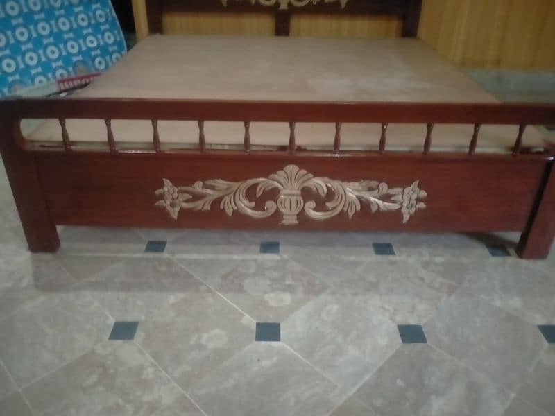 pure wood bed. 2