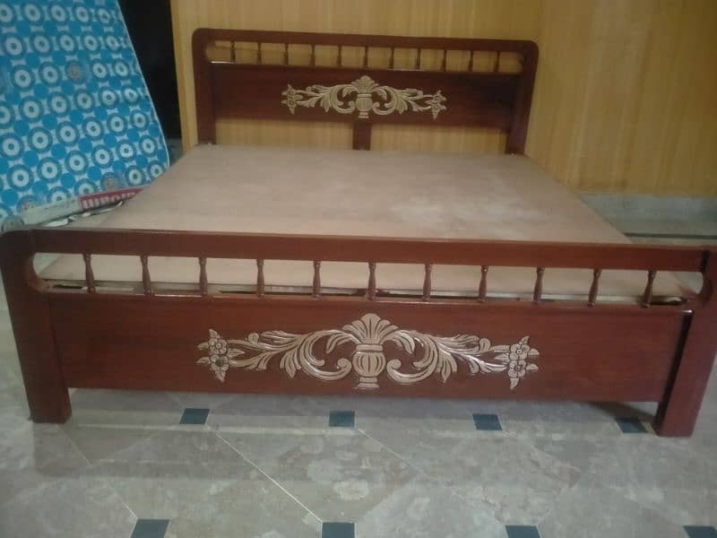 pure wood bed. 3