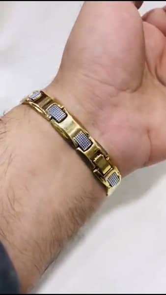 1pc white Gold Mens Bracelets 1