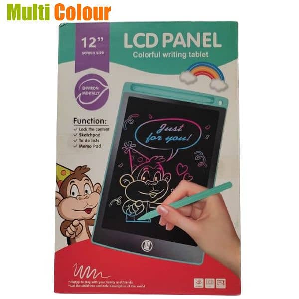 Writing Tablet For Kids 8.5,10 and 12 inches Multi Color Screen 5