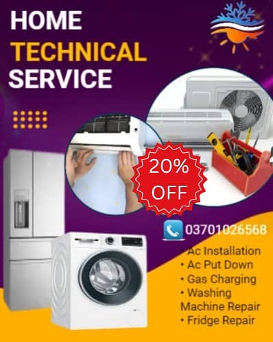 AC Service/AC Repair/WashingMachine/Microwave/Fridge repair in karachi 1