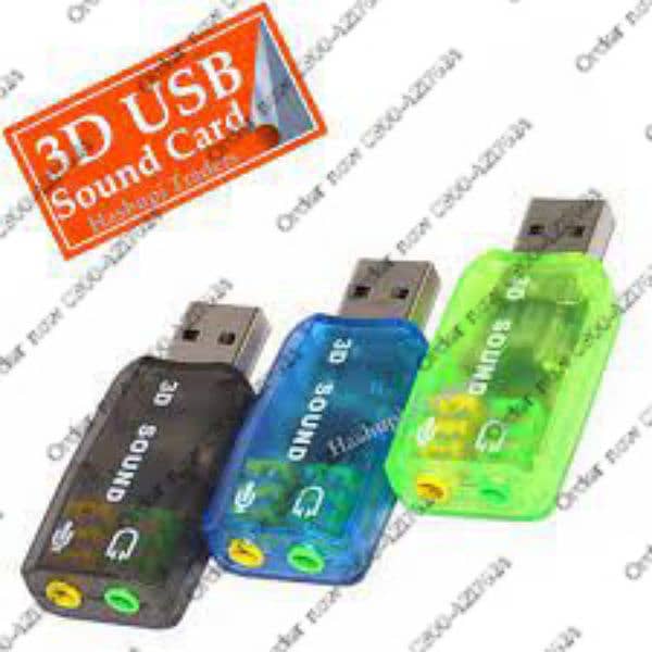 USB 2.0 to Virtual 7.1 Channel Audio 3D PC Sound Card Adapter 0