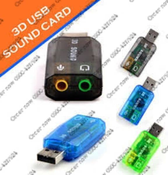 USB 2.0 to Virtual 7.1 Channel Audio 3D PC Sound Card Adapter 3