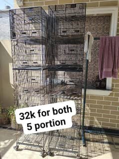 2 cages available
Front 1.5, height 1.25, deep 2. , 
32k for both cages