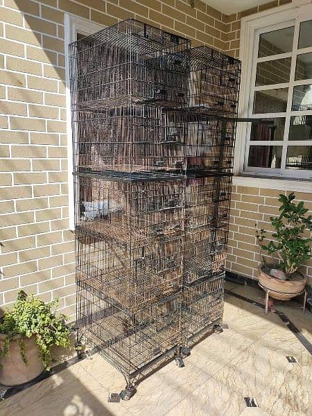 2 cages available
Front 1.5, height 1.25, deep 2. , 
32k for both cages 1