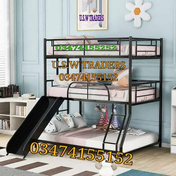 iron double bunk bed kids 8