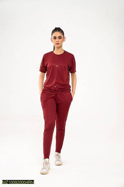 1 PC Women 's stitched plain tracksuit with free delivery 1
