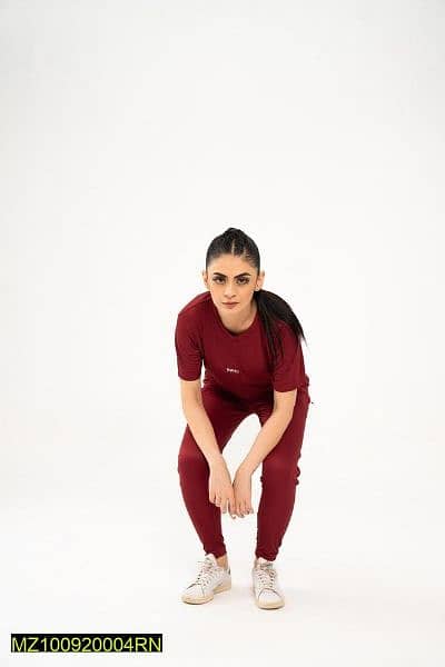 1 PC Women 's stitched plain tracksuit with free delivery 4