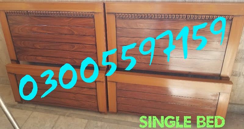 single bed double bed wood furniture hostel dressing almari side table 0