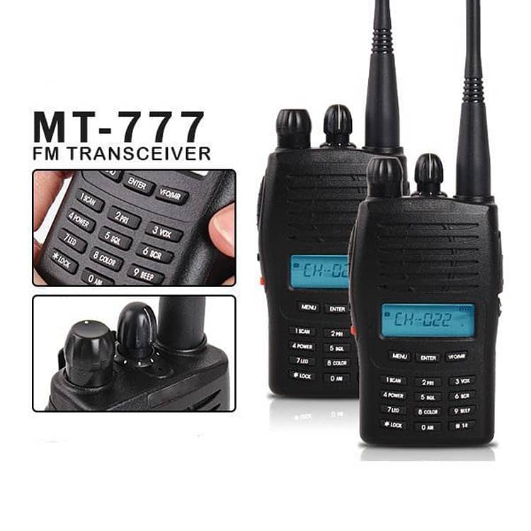 Motorola MT777 Two way radio walkie talkie handheld UHF-VHF Supported 2